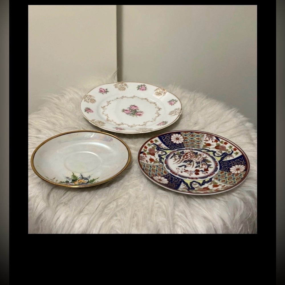 Vintage Imari Ware plate plus Gold rim porcelain plates from Japan & Bavaria